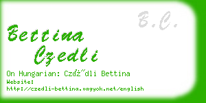 bettina czedli business card